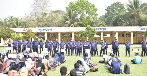 মৌলভীবাজারে ট্রেইনি রিক্রুট কনস্টেবল নিয়োগের বাছাই কার্যক্রম শুরু