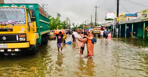 জগন্নাথপুরে বন্যা পরিস্থিতিঃ পানি কমলেও সড়কগুলো সচল হয়নি