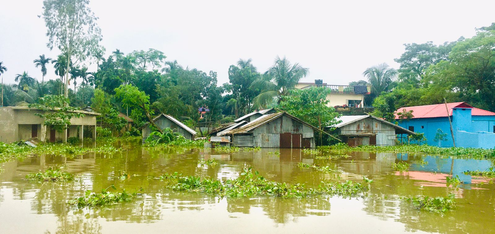 জগন্নাথপুরে আশ্রয়কেন্দ্রে ছেড়ে বাড়ী ফিরছেন বন্যাকবলিত মানুষ