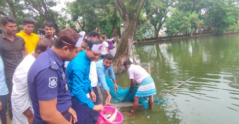 কুলাউড়ায় জাতীয় মৎস্য সপ্তাহের উদ্বোধনীতে আলোচনা সভা,মাছের পোনা অবমুক্তকরণ, সংবর্ধনা ও র‌্যালি