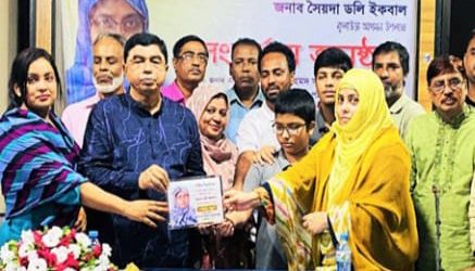 কুলাউড়ায় সিনিয়র সাবএডিটর ডলি ইকবালকে সংবর্ধনা