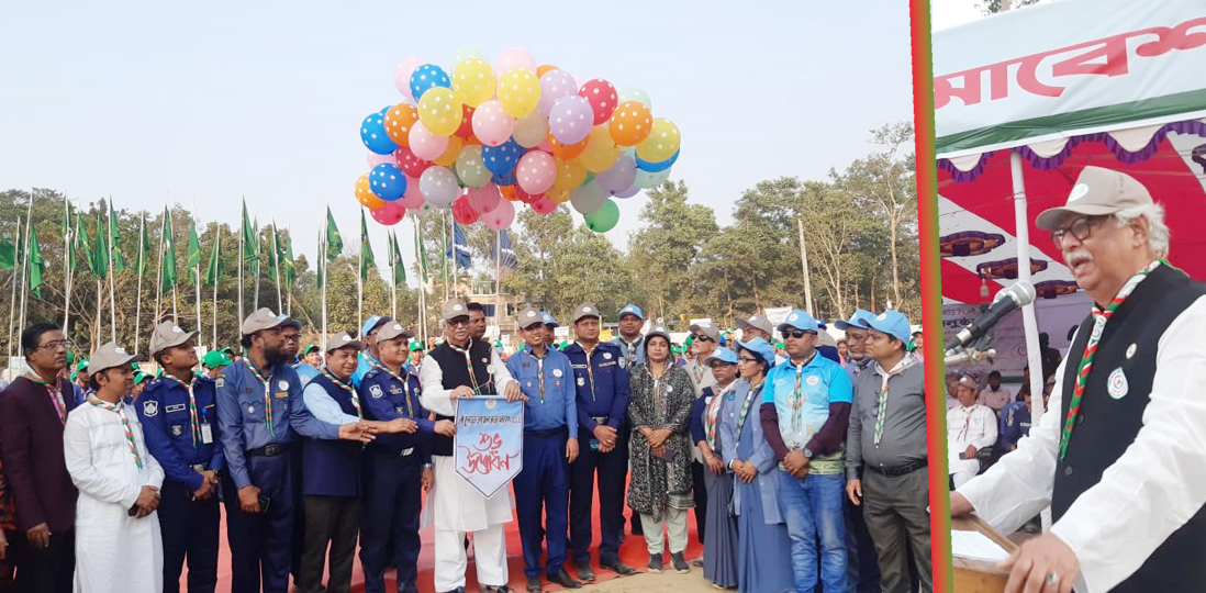 বঙ্গবন্ধুর আদর্শে ও জননেত্রী শেখ হাসিনার নেতৃত্বে গনমানুষের পক্ষে কাজ করতে চাই: স্কাউট সমাবেশে- সুলতান মনসুর