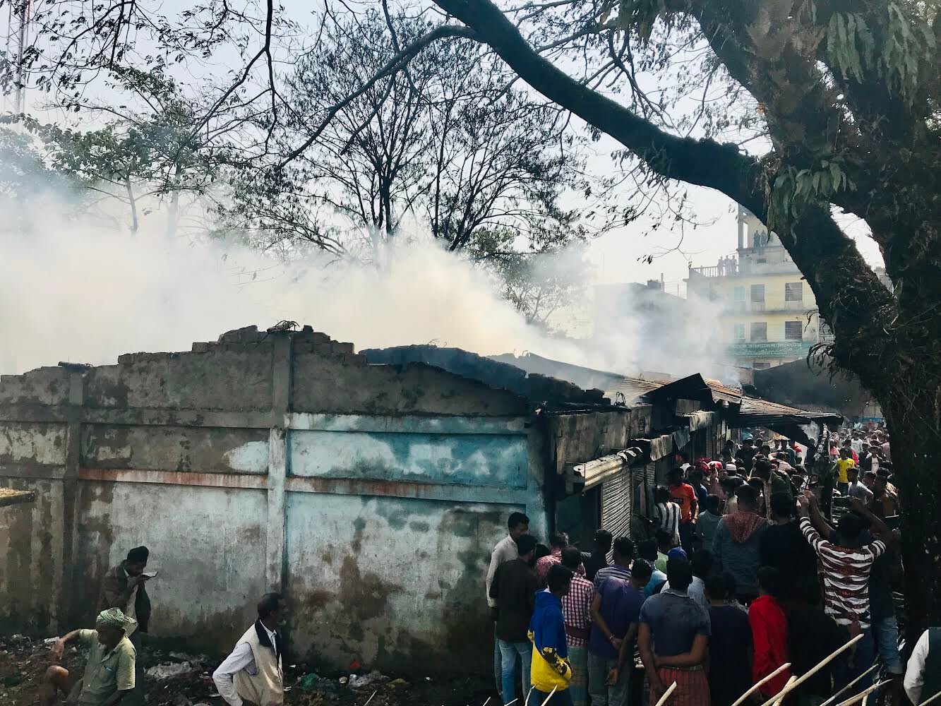 জগন্নাথপুরে অগ্নিকাণ্ডে ৮টি দোকান ভস্মীভূত, ৫ কোটি টাকার ক্ষয়ক্ষতি, আহত ১