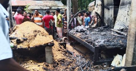 চুনারুঘাটে বসত ঘরে আগুন ব্যাপক ক্ষয়ক্ষতি