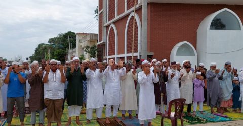 মৌলভীবাজারে বৃষ্টির জন্য নামাজ আদায় ও বিশেষ দোয়া