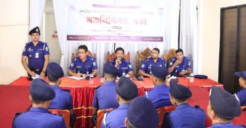 কুলাউড়া থানা পরিদর্শন করেন পুলিশ সুপার