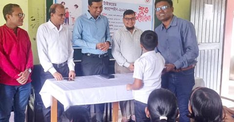 কুলাউড়া উপজেলায় ১ লক্ষ ২১ হাজার ১৬০ জন পাচ্ছে টাইফয়েড টিকাঃ ক্যাম্পেইন শুরু