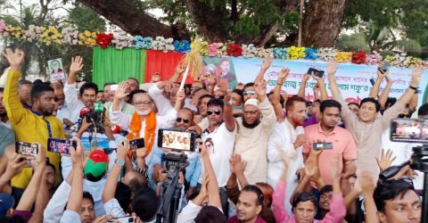 মৌলভীবাজার-২ (কুলাউড়া) আসনে বিএনপি মনোনীত ধানের শীষ  ১৭ বছর পর  প্রার্থী পাওয়ায় উচ্ছ্বসিত নেতাকর্মীর- জনসভায় শওকতুল ইসলাম শুকু