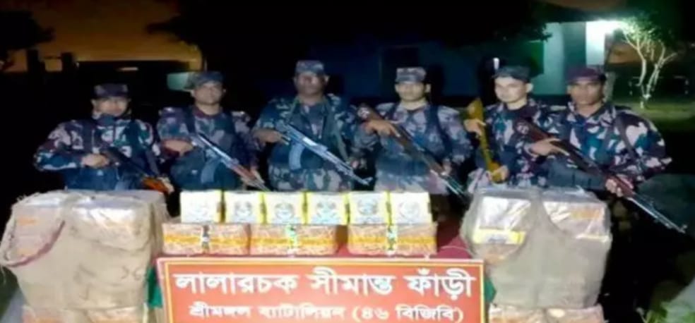 কুলাউড়ায় বিজিবির  অভিযানে আনুমানিক ২ লাখ ৭০ হাজার টাকা ভারতীয় নাসির পাতার বিড়ি উদ্ধার