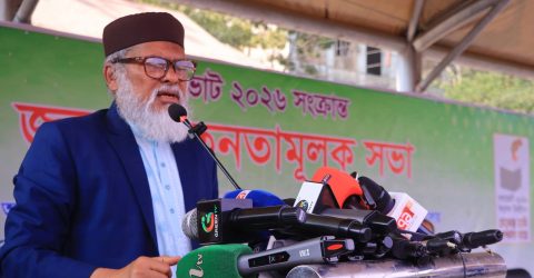 ‎সুনামগঞ্জে ধর্ম  উপদেষ্টা : ‘হ্যাঁ’ ভোট দিলে ফ্যাসিজম থেকে আমরা মুক্তি পাব