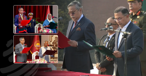 তিন বছরে তিন সরকারকে শপথ পড়ালেন রাষ্ট্রপতি সাহাবুদ্দিন