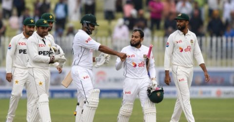 মিরপুর টেস্টে শক্ত অবস্থানে বাংলাদেশ, শান্তর সেঞ্চুরিতে চাপে পাকিস্তান