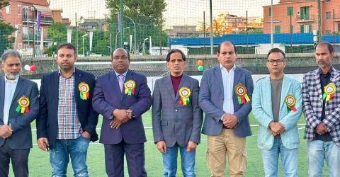 ইতালি রোমে প্রবাসী বাঙালিদের ফুটবল উৎসব: জমকালো আয়োজনে উদ্বোধনের মধ্য দিয়ে শুরু হলো কর্নিলিয়া বাত্তিস্তিনি এফসি গোল্ড কাপ ২০২৬
