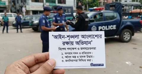 দেশজুড়ে আইন-শৃঙ্খলা রক্ষায় অভিযান জোরদার, অপরাধ দমনে সমন্বিত উদ্যোগ অব্যাহত