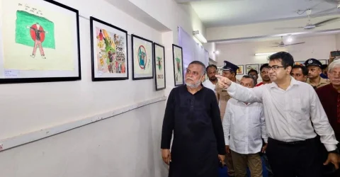 হবিগঞ্জে জুলাই গণঅভ্যুত্থান উপলক্ষে শিশুদের চিত্র প্রদর্শনী
