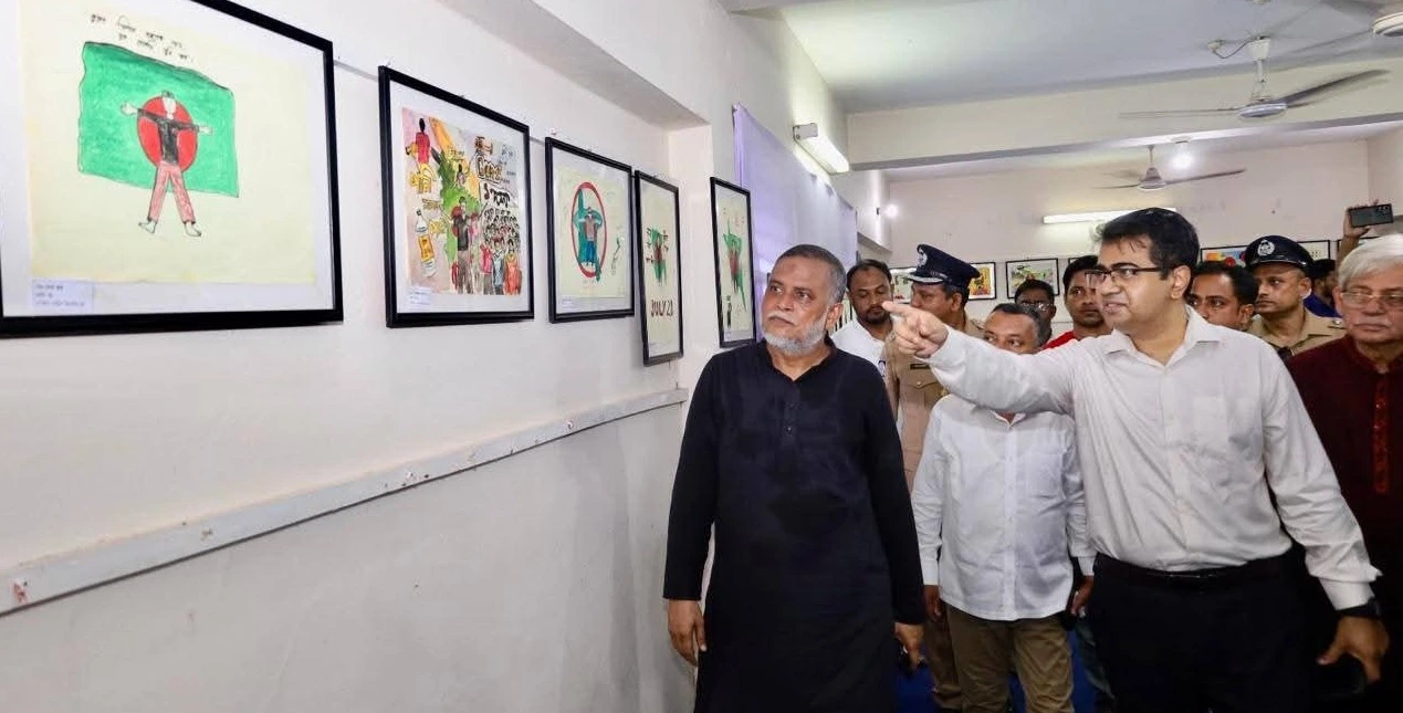 হবিগঞ্জে জুলাই গণঅভ্যুত্থান উপলক্ষে শিশুদের চিত্র প্রদর্শনী